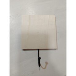SUPPORTO IN LEGNO 12X12 CM. CON GANCIO METALLO