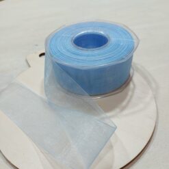 NASTRO ORGANZA 40MM. AZZURRO