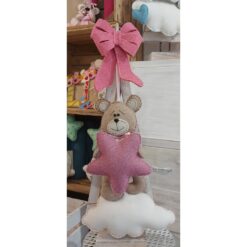 FIOCCO NASCITA ORSO STELLOSO ROSA KIT