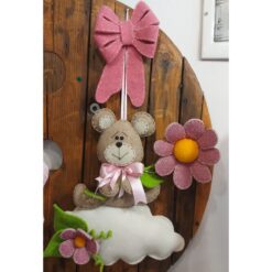 FIOCCO NASCITA ORSO PETALOSO ROSA KIT