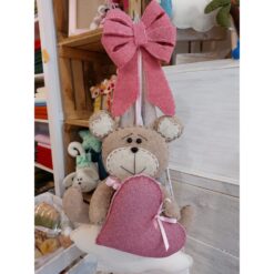 FIOCCO NASCITA ORSO CUORICIOSO ROSA KIT