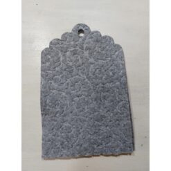 TAG DEVORE' FUSTELLATA 2PZ 16X27CM. GRIGIO SCURO
