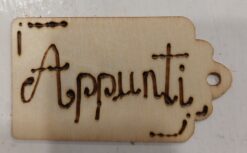 TARGHETTA IN LEGNO CON SCRITTA APPUNTI