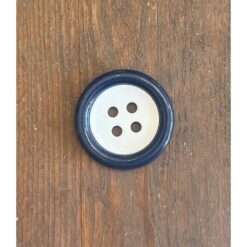 BOTTONE IN PLASTICA 4CM BLU/BIANCO