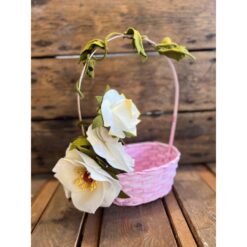 CESTINO ROSA CON PEONIE KIT