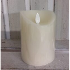 CANDELA DI CERA CON LED DIAM. 7,5X10CM.
