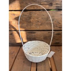 CESTINO IN VIMINI BIANCO 21X36CM