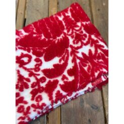 LANA COTTA DECORATA DAMASCATA ROSSA 30X150 CM