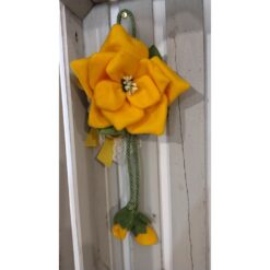 DECORO FIORITO BOMBONIERA GIALLO KIT