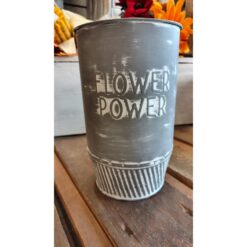 VASO LATTA  PICCOLO GRIGIO H.20 DIAM. 13 CM.