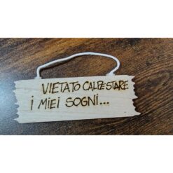 INSEGNA LEGNO PIROGRAFATA 5X15CM