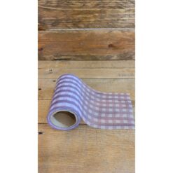 NASTRO ORGANZA DECORATO QUADRO LILLA H.10CM
