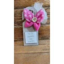 TARGA MANIGLIA FARFALLA FUXIA KIT