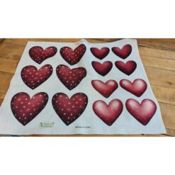 PANNELLO CUORI ROSSI 40X60CM