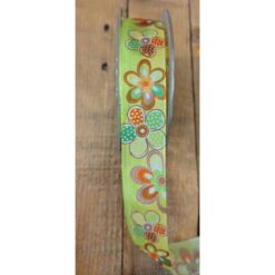 NASTRO FIORI E FARFALLE VERDE 1 ROCCA 25MT