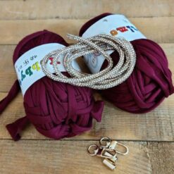 PORTA CELLULARE UNCINETTO BORDEAUX KIT