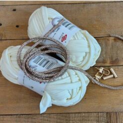 PORTA CELLULARE UNCINETTO PANNA KIT