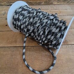 CORDA STRASS ARGENTO/NERO 1MT.