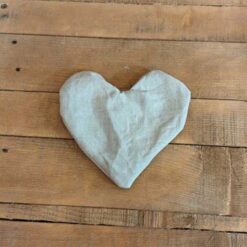 CUORE STOFFA NEUTRO 12X15CM