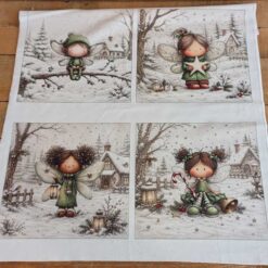 PANNELLO PRESINE DI NATALE FATINE 40X50CM