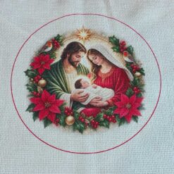 PANNELLO NATIVITA' SU TELA DIAM. 30CM